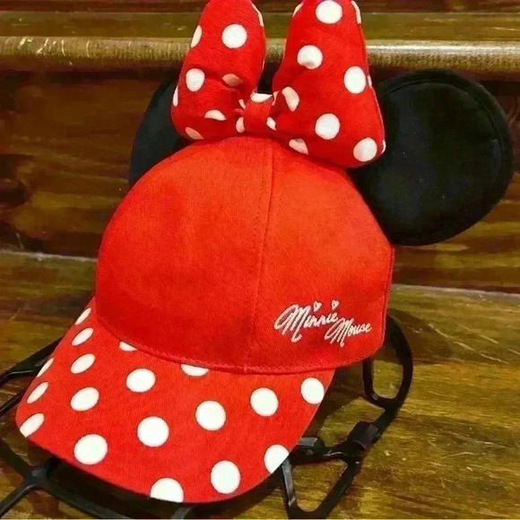 Disney Parks Minnie Mouse Youth Hat Cap with Ears - Picture 1 of 9